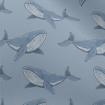 Hand Drawn Unique Whale Chiffon