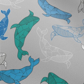 Artistic Hand Drawn Whale Chiffon