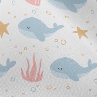 Cute Whale With Eyes Closed Chiffon