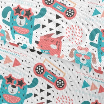 Colorful Disco Puppy Waterproof Oxford