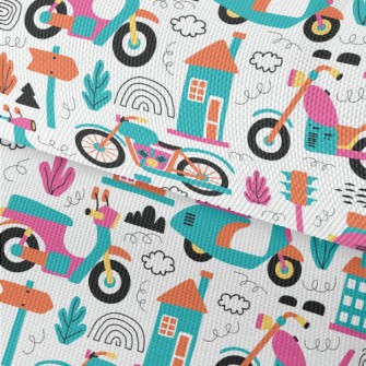 Bright Cartoon Motorcycle Waterproof Oxford