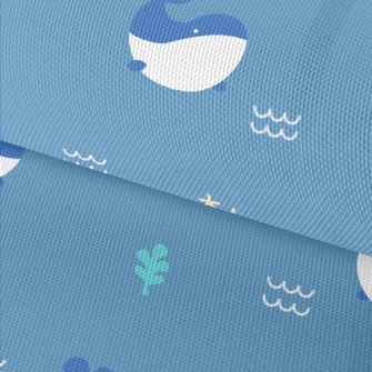 Cute Whale Pattern Waterproof Oxford