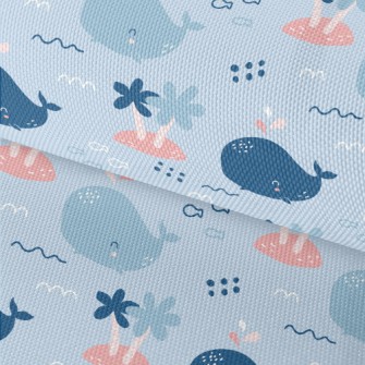 Happy Cartoon Whale Waterproof Oxford