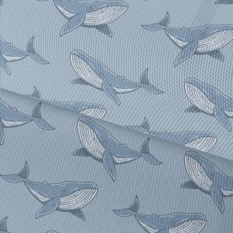 Hand Drawn Unique Whale Waterproof Oxford