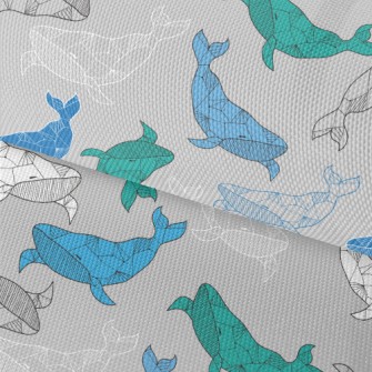 Artistic Hand Drawn Whale Waterproof Oxford