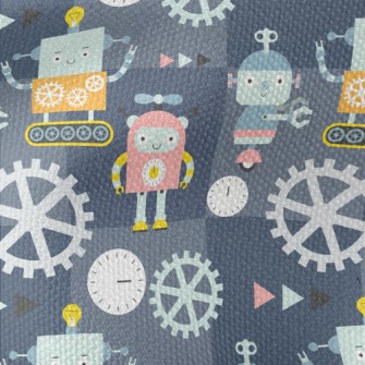 Cute Robot Waterproof Canvas