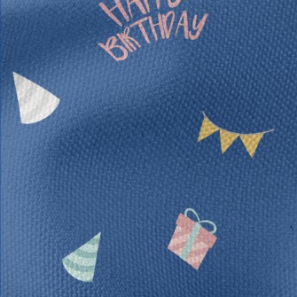 Blue Birthday Background Waterproof Canvas