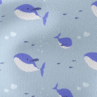 Whale Family Undersea Waterproof Canvas