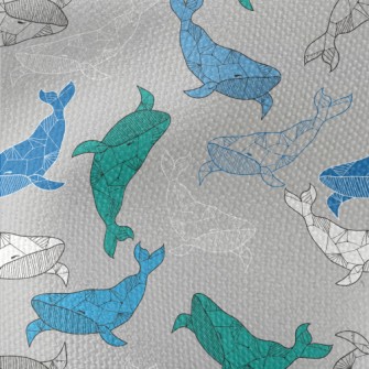 Artistic Hand Drawn Whale Waterproof Canvas