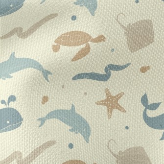 Marine Life Silhouettes Waterproof Canvas