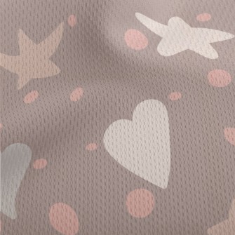 Heart And Star Graffiti Athletic Mesh Flat Back