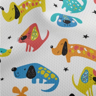 Funny Pattern Puppy Athletic Mesh Flat Back