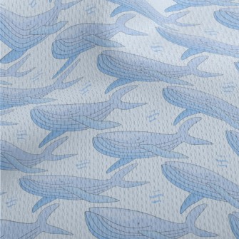 Hand Drawn Whale Illustration Athletic Mesh Flat Back