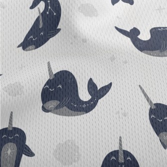 Happy Constellation Narwhal Athletic Mesh Flat Back