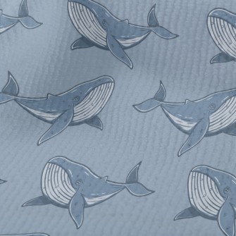 Hand Drawn Unique Whale Terry
