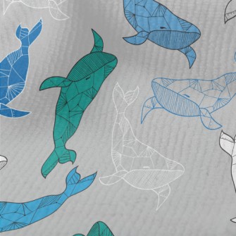 Artistic Hand Drawn Whale Terry