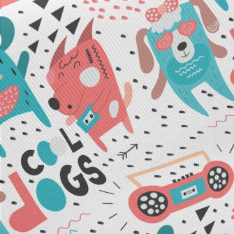 Colorful Disco Puppy Twill