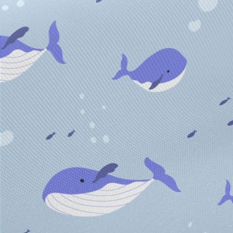 Whale Family Undersea Twill
