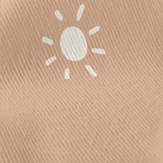 Hand Drawn White Sun Standard Corduroy