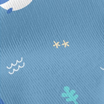 Cute Whale Pattern Standard Corduroy