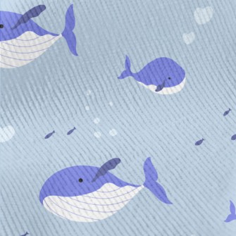 Whale Family Undersea Standard Corduroy