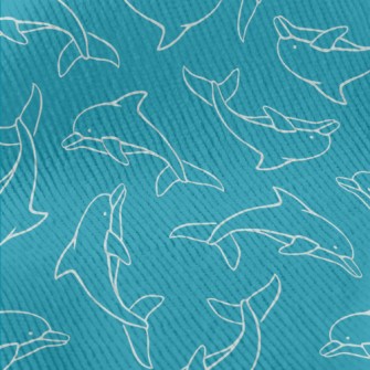 Hand Drawn Dolphin Standard Corduroy