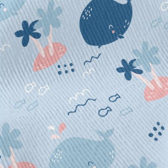 Happy Cartoon Whale Standard Corduroy