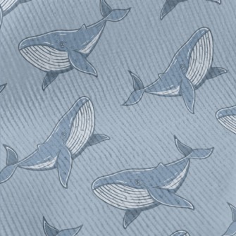 Hand Drawn Unique Whale Standard Corduroy