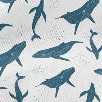 Beautiful Whale Pattern Standard Corduroy