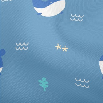 Cute Whale Pattern Dobby