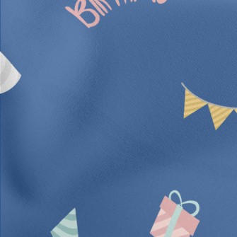 Blue Birthday Background Stretch Ponte
