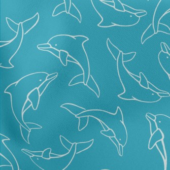 Hand Drawn Dolphin Stretch Ponte