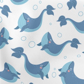 Lively And Cute Whale Stretch Ponte