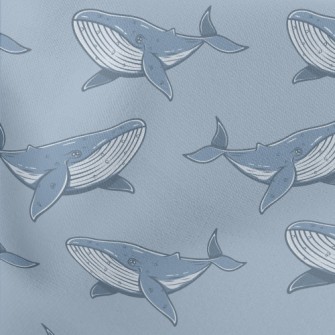 Hand Drawn Unique Whale Stretch Ponte