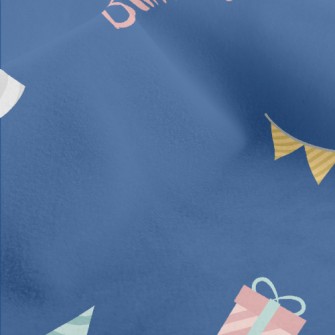 Blue Birthday Background Micro Fleece