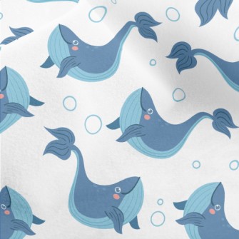 Lively And Cute Whale Micro Fleece