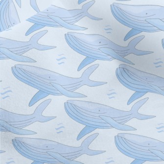 Hand Drawn Whale Illustration Micro Fleece