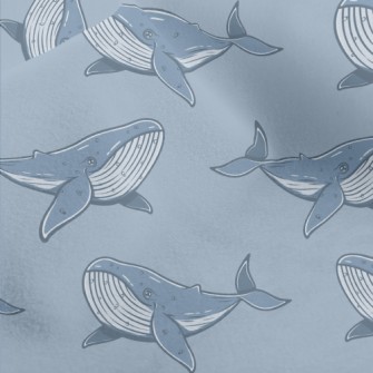 Hand Drawn Unique Whale Micro Fleece