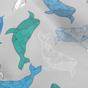 Artistic Hand Drawn Whale Micro Fleece