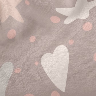 Heart And Star Graffiti Minky