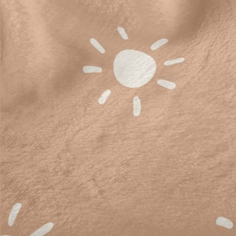 Hand Drawn White Sun Minky