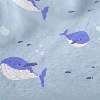 Whale Family Undersea Minky