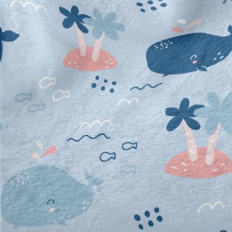 Happy Cartoon Whale Minky