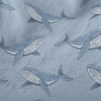 Hand Drawn Unique Whale Minky