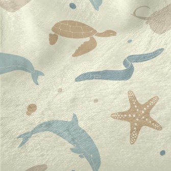 Marine Life Silhouettes Minky