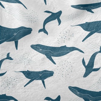 Beautiful Whale Pattern Minky