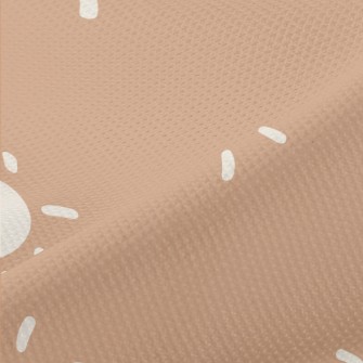 Hand Drawn White Sun Piqué