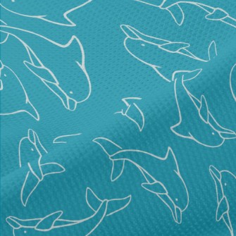 Hand Drawn Dolphin Piqué