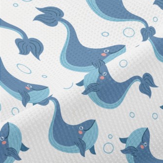 Lively And Cute Whale Piqué