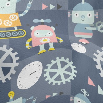 Cute Robot Lightweight Performance Linen